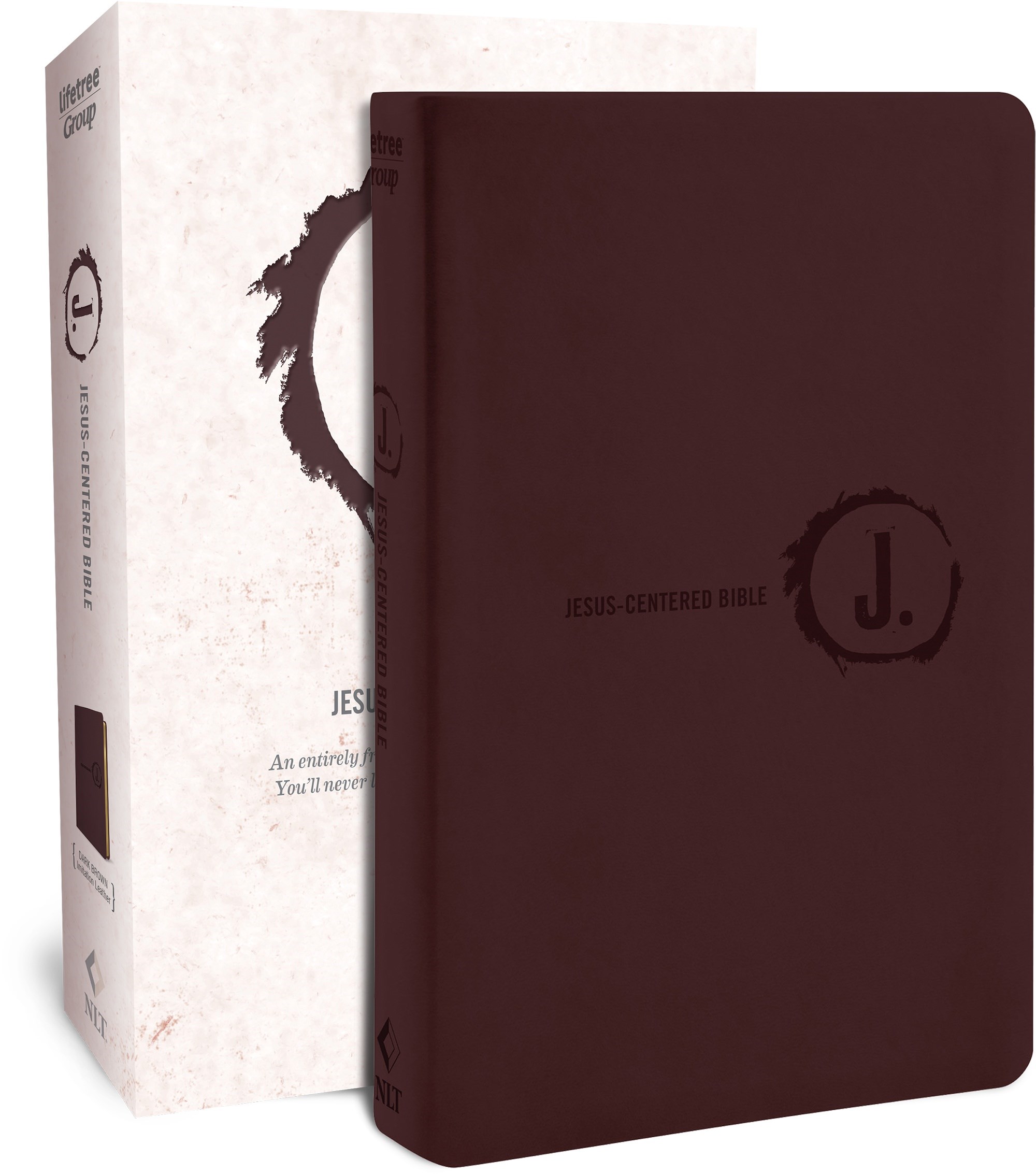 NLT JESUS-CENTERED BIBLE-DARK BROWN LEATHERETTE