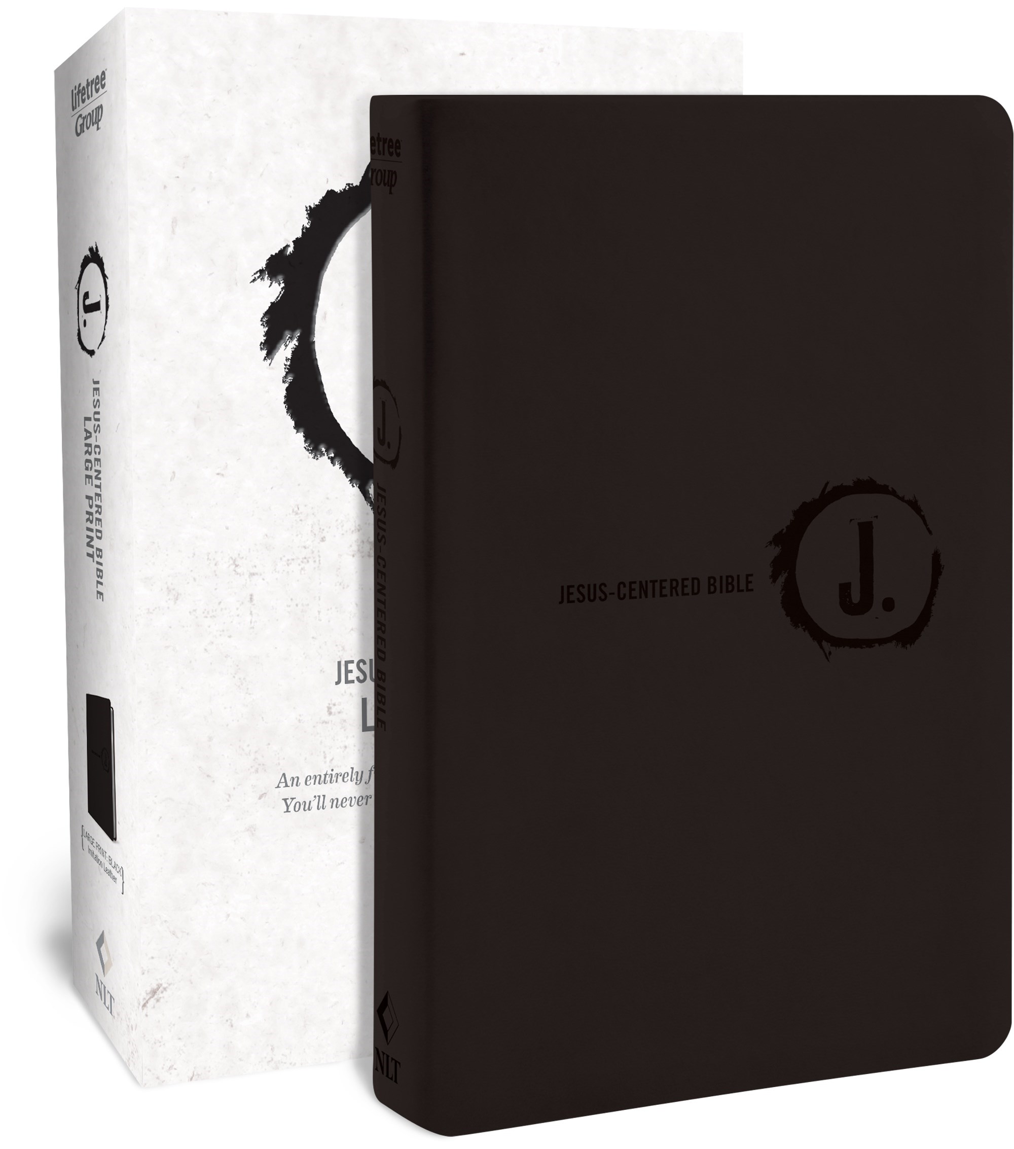 NLT JESUS-CENTERED BIBLE-LARGE PRINT-BLACK IMITATION LEATHER