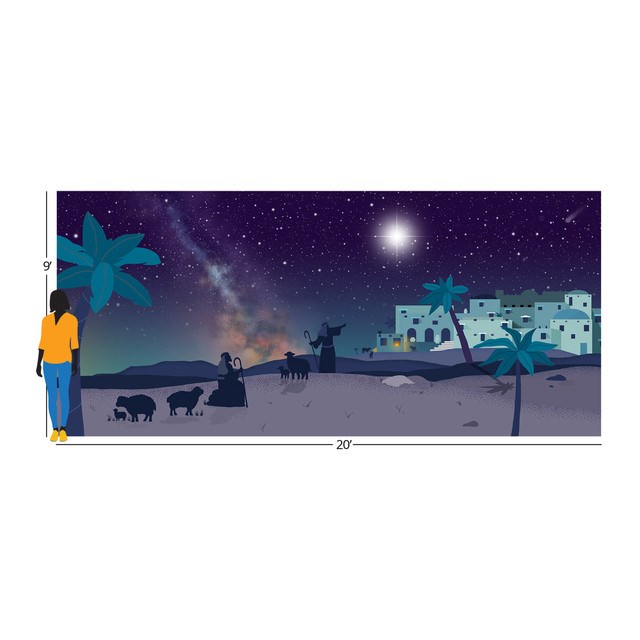 TEAM FAMILY-BETHLEHEM SKIES INSTA-THEME FABRIC BACKDROP (20' X 9')