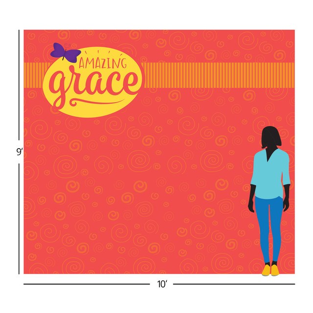 TEAM FAMILY-AMAZING GRACE PHOTO-OP FABRIC BACKDROP (10' X 9')
