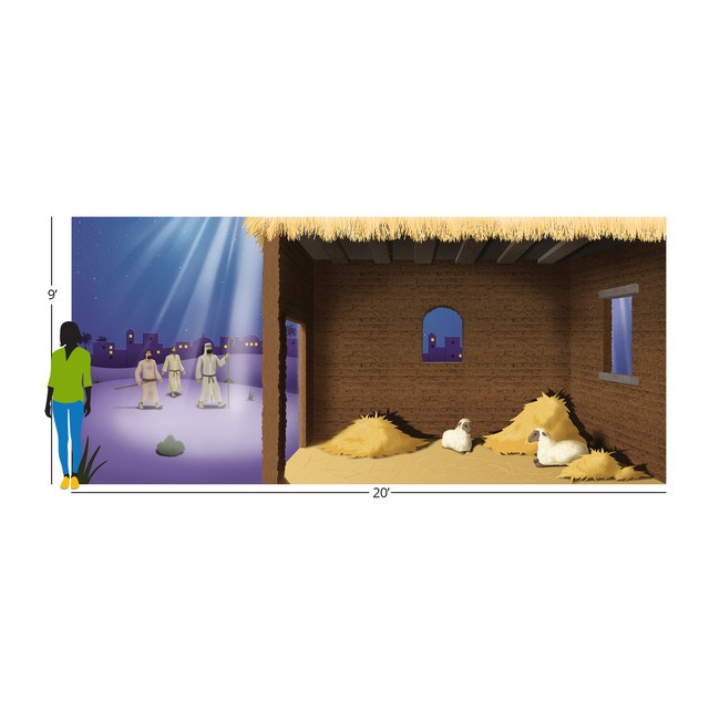 TEAM FAMILY-NATIVITY INSTA-THEME FABRIC BACKDROP (20' X 9')