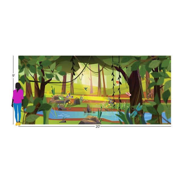 TEAM FAMILY-SUMMER ADVENTURE INSTA-THEME FABRIC BACKDROP (20' X 9')