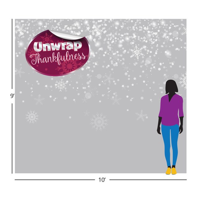 TEAM FAMILY-UNWRAP THANKFULLNESS PHOTO-OP FABRIC BACKDROP (10' X 9')