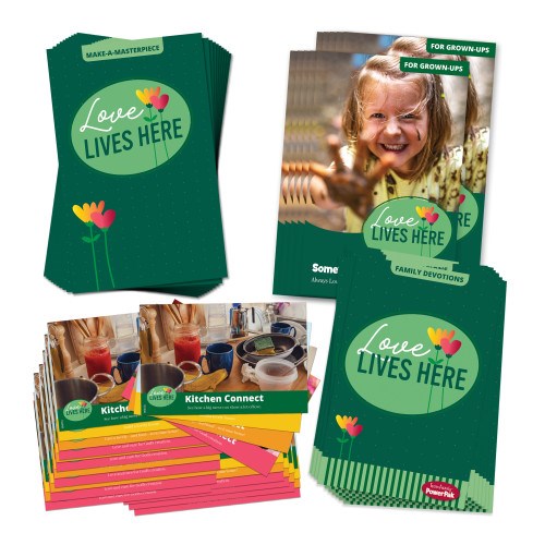 TEAM FAMILY-POWERPAK-LOVE LIVES HERE (PACK OF 10)