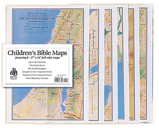 Map-Children S Bible Maps (Set Of 6) 9780805478822 | eBay