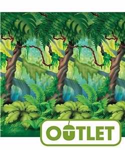 VBS-JUNGLE TREES PLASTIC BACKDROP (4' X 30')