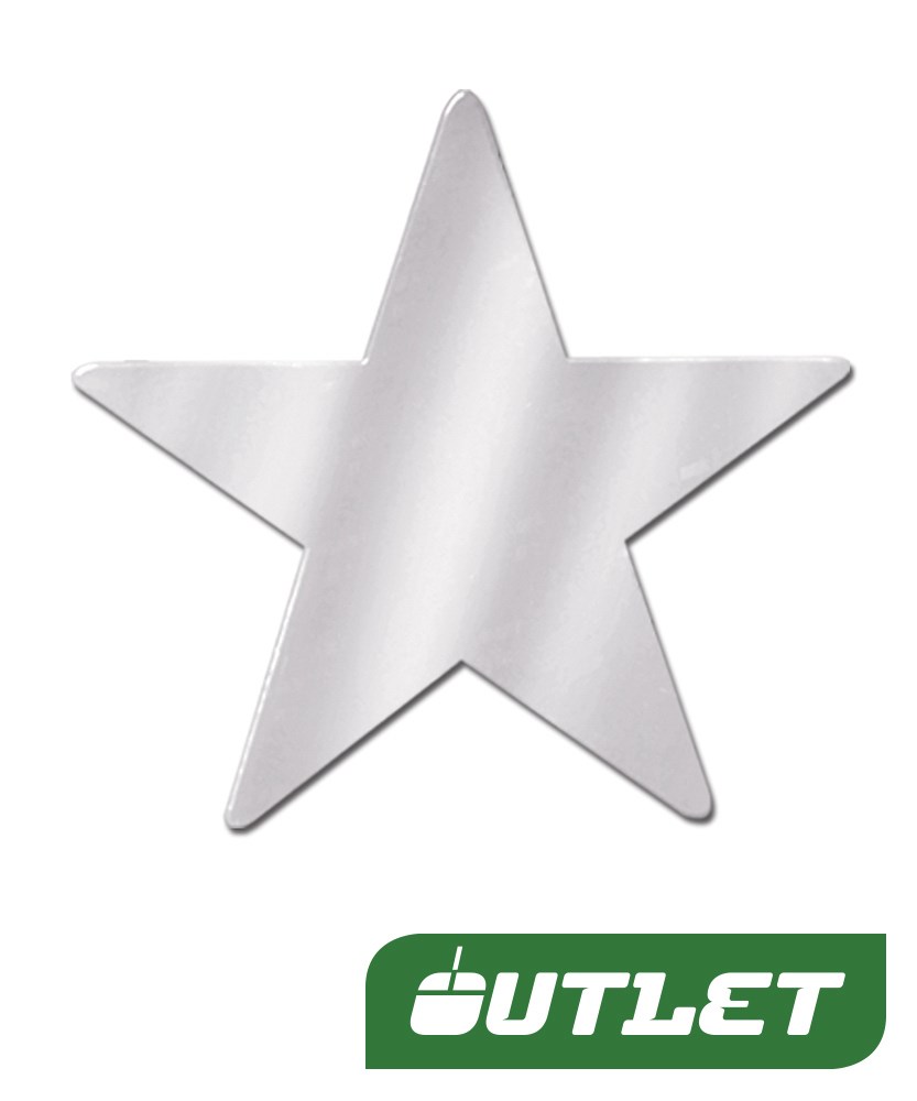 VBS-SILVER FOIL STAR CUTOUTS (5") (NR)