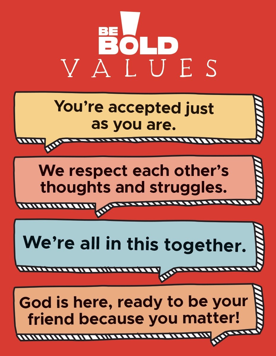 BE BOLD CURRICULUM: VALUES POSTER 