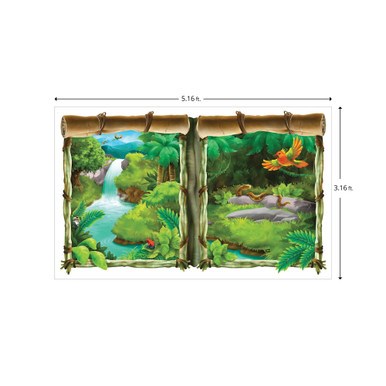 VBS RAINFOREST FALLS VBS JUNGLE WINDOW VIEW PLASTIC WALL HANGING