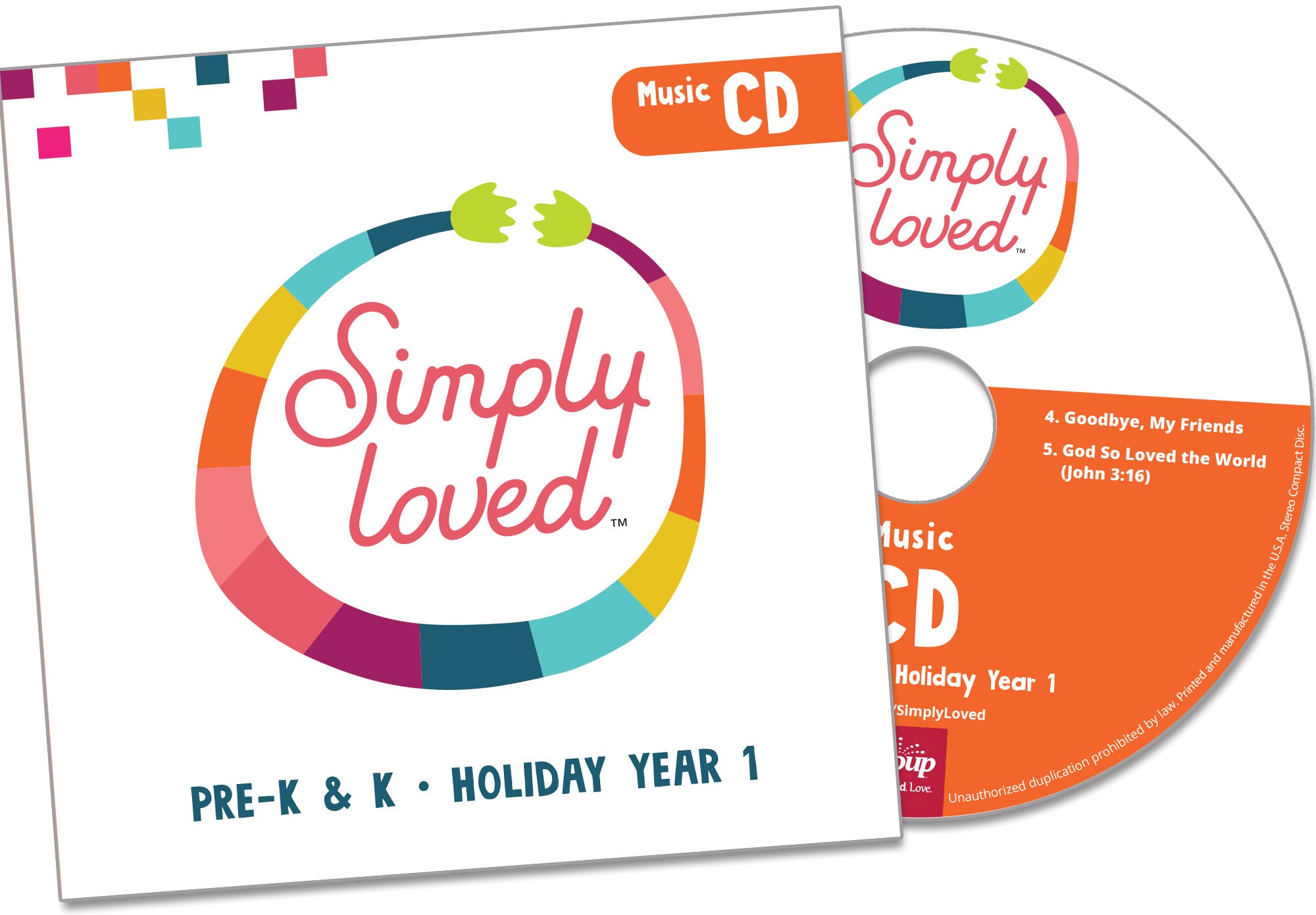SIMPLY LOVED HOLIDAY PRE-K & K MUSIC CD-YEAR 1