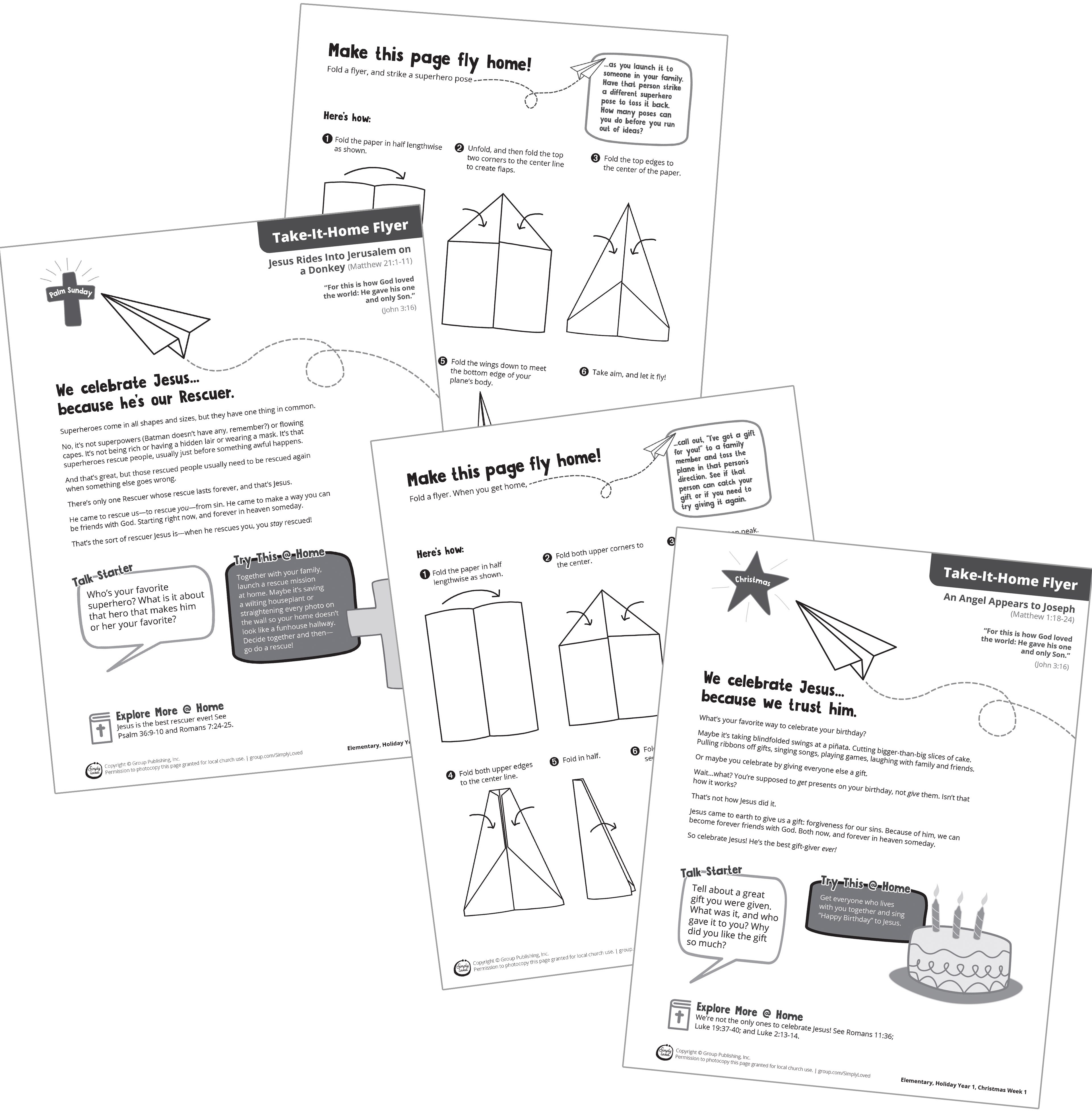 SIMPLY LOVED HOLIDAY ELEMENTARY TAKE-IT-HOME FLYERS-YEAR 1