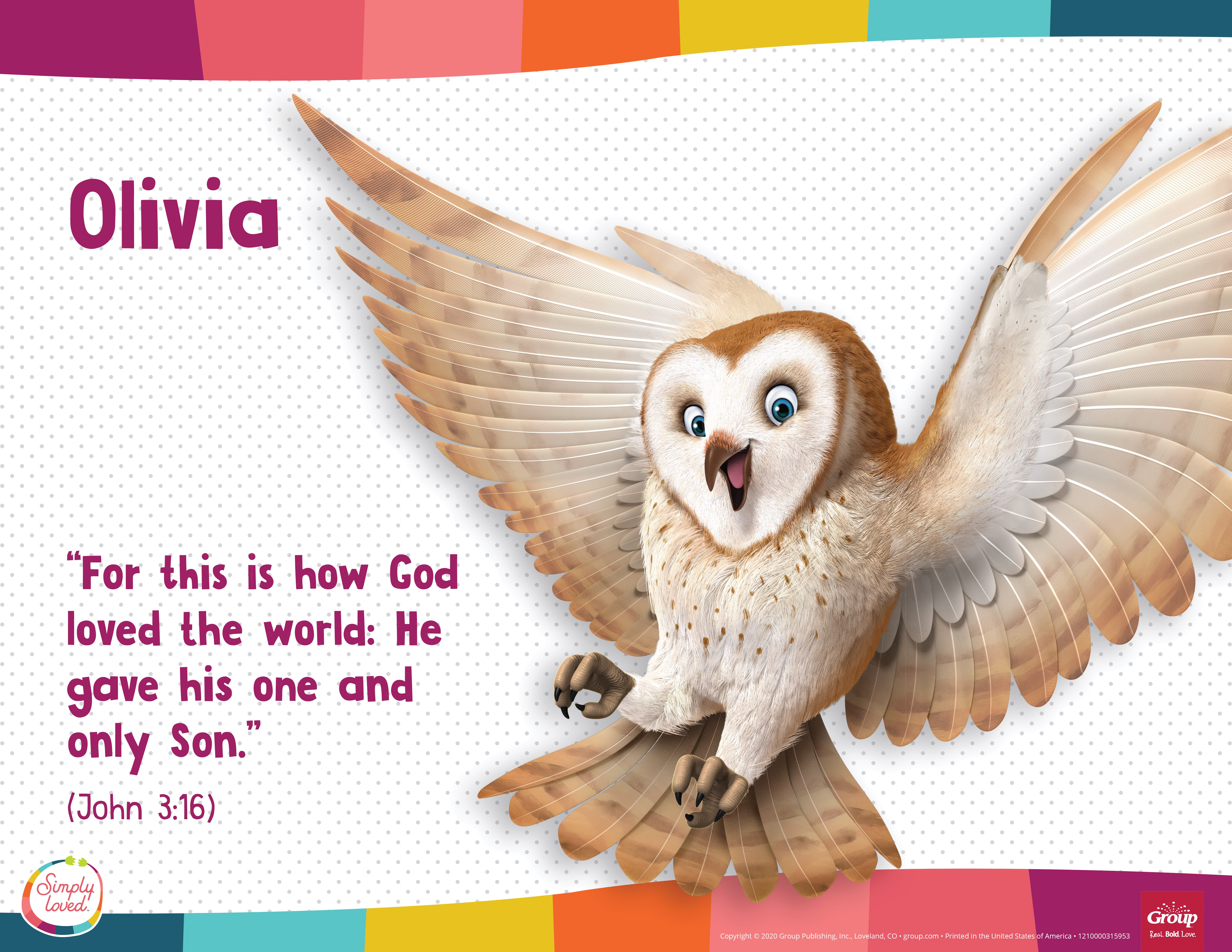 SIMPLY LOVED HOLIDAY BIBLE MEMORY BUDDY POSTER-YEAR 1