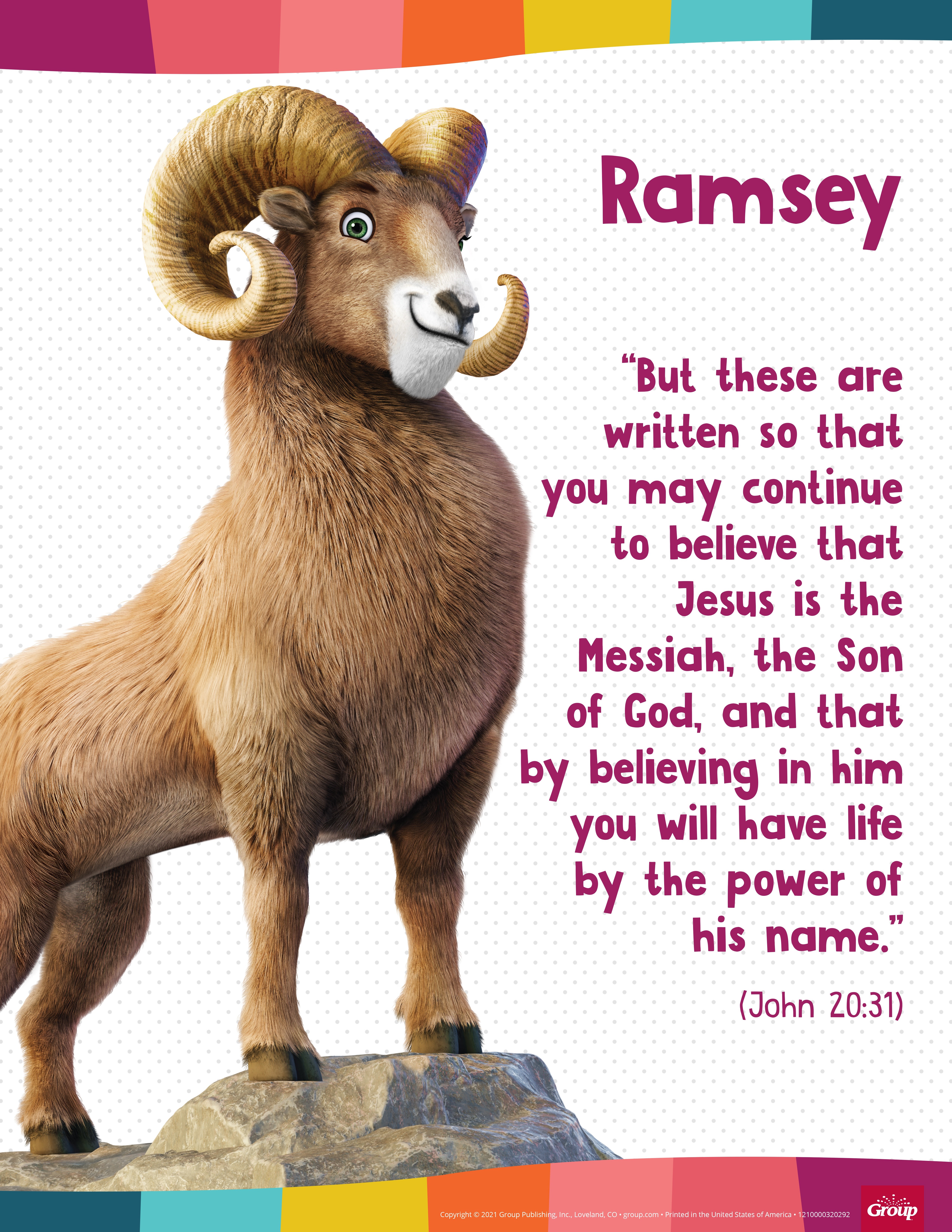 SIMPLY LOVED HOLIDAY BIBLE MEMORY BUDDY POSTER-YEAR 2