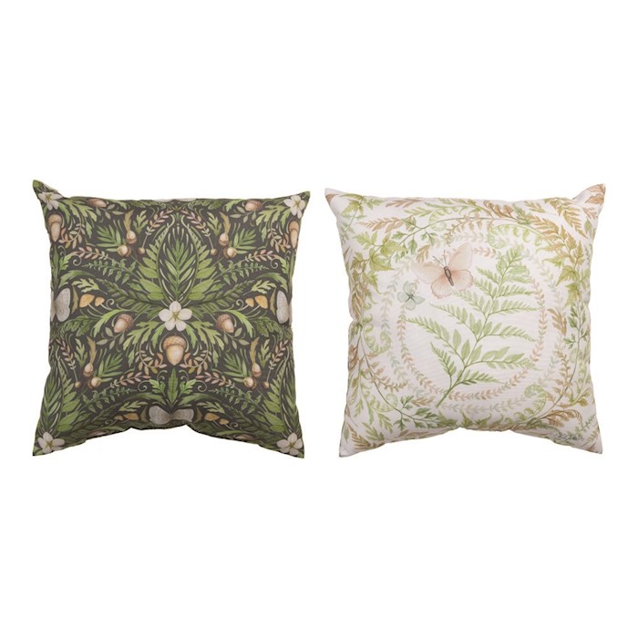 {=Pillow-Cottage Ferns-Climaweave (18" x 18")}