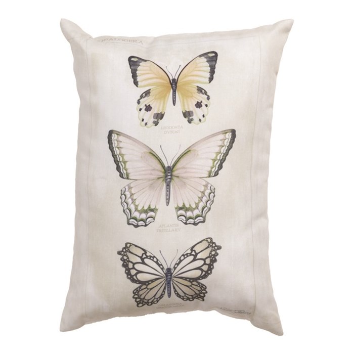 {=Pillow-Cottage Ferns/Butterflies-Climaweave (18" x 13")}