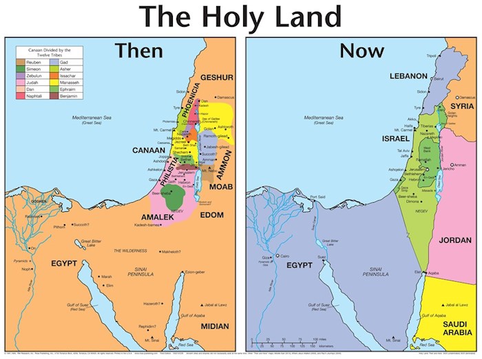 {=Chart-Holy Land: Then & Now (Laminated Sheet) (19" x 26")}