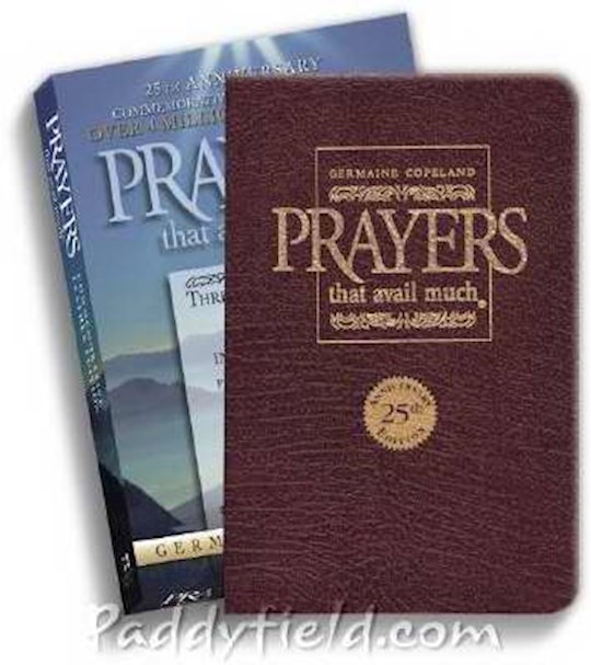 {=Prayers That Avail Much 25th Anniversary-Burgundy Bonded Leather}