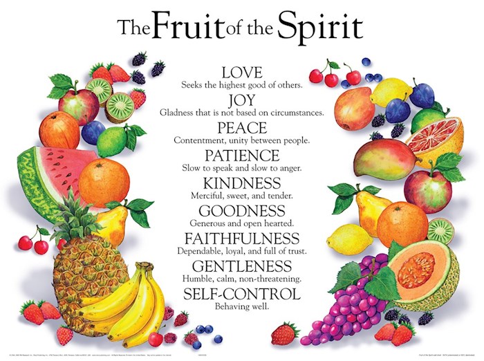 {=Chart-Fruit Of The Spirit Wall (Laminated Sheet) (19" x 26")}