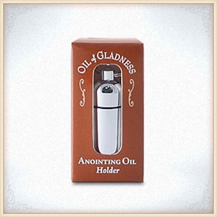 {=Anointing Oil-Keyring Holder-Silvertone-Boxed}