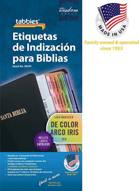 {=Span-Bible Tab-Rainbow-Old & New Testament W/Catholic Books}