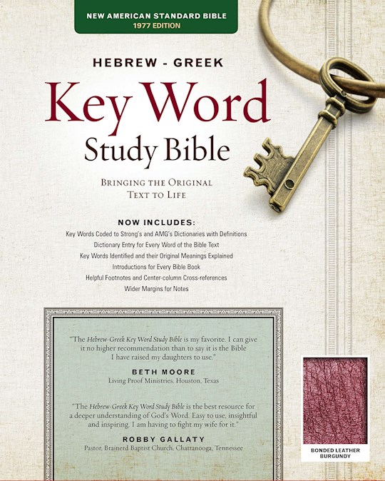 {=NASB Hebrew-Greek Key Word Study-Burgundy Bonded Leather (New)}