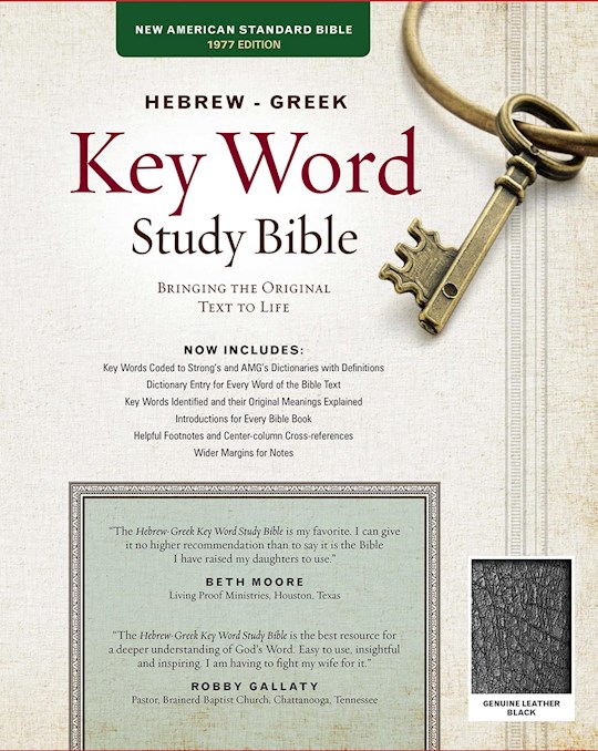 {=NASB Hebrew-Greek Key Word Study-Black Genuine Leather}
