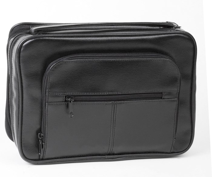{=Bible Cover-Deluxe Organizer W/Study Kit-Black-XLG}