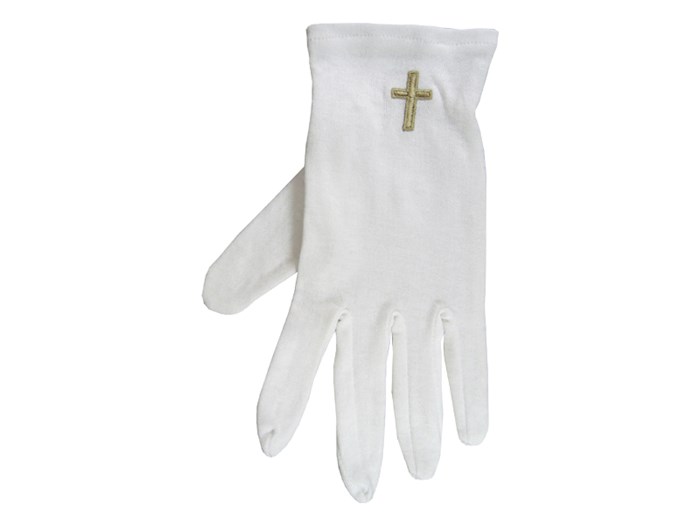 {=Gloves-Gold Cross Cotton-Large}