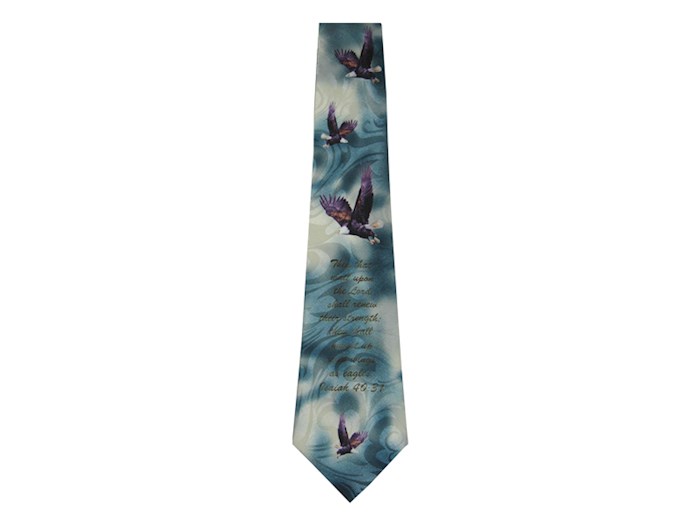 {=Tie-Mount Up With Wings-Polyester-Turquoise}