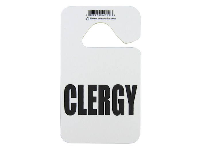 {=Auto Hangtab-Clergy (Pack of 6)}