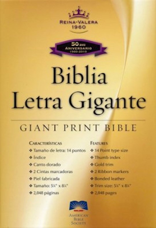 {=Span-RVR 1960 Giant Print Bible-Black Imitation Leather Indexed}