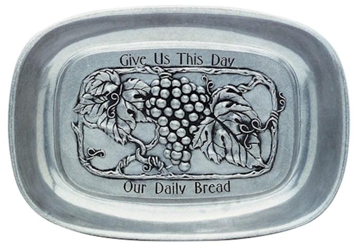 {=Tray-Our Daily Bread-Vineyard-Pewter}