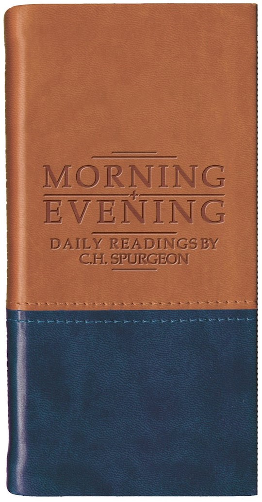 {=Morning And Evening-Tan/Blue Imitation Leather}