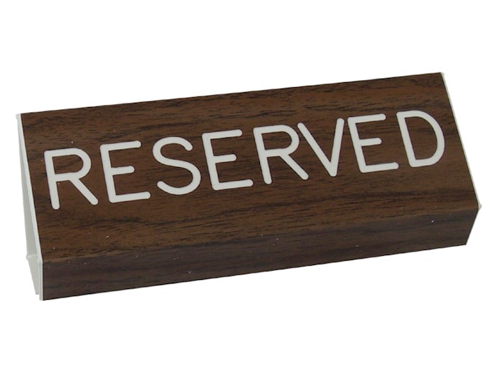 {=Sign-Reserved Pew (3x6)}