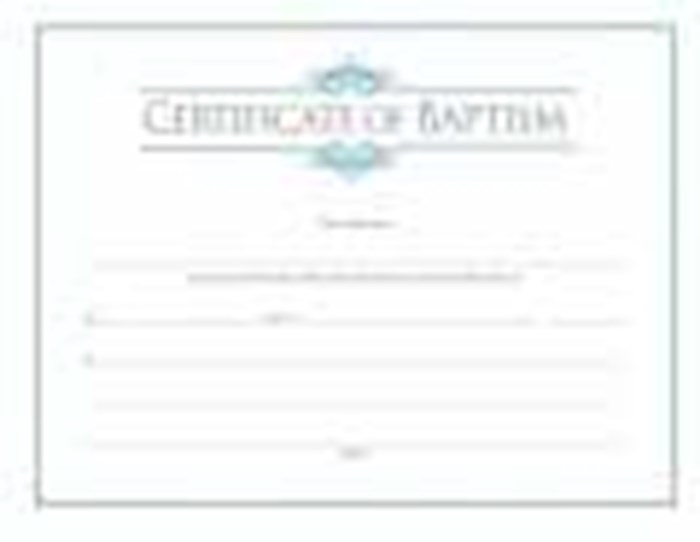 {=Certificate-Baptism w/Blue Foil Embossing (8-1/2" x 11") (Pack Of 6)}