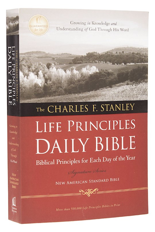 {=NASB Charles Stanley Life Principles Daily Bible-Softcover}