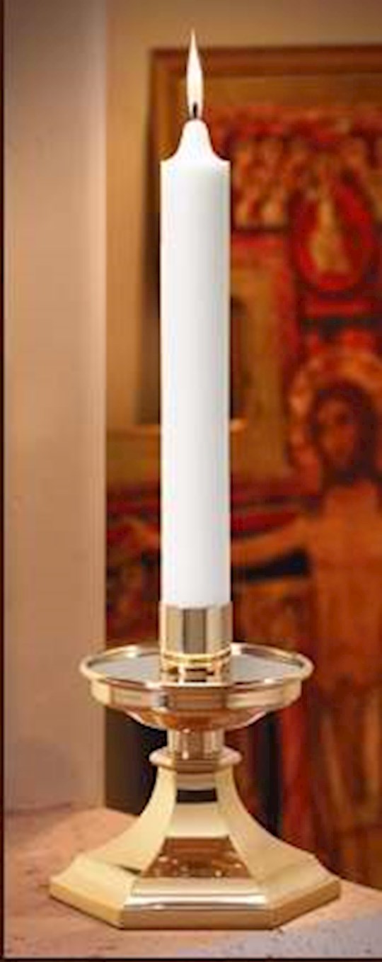 {=Candle-Altar Candle-Stearine-Large Diameter-Plain End-1-1/2" X 12"-Pack of 12}
