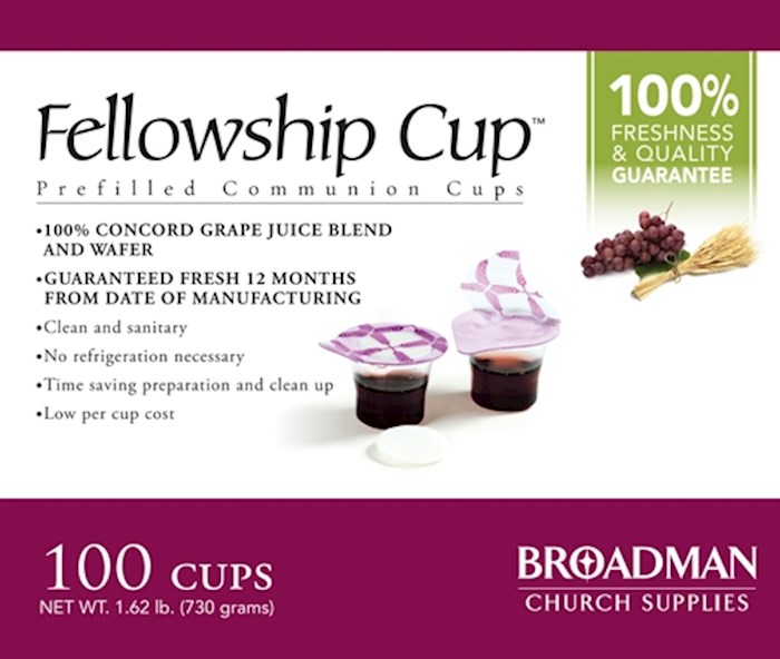 {=Communion-Fellowship Cup Prefilled Juice/Wafer (Box Of 100)}