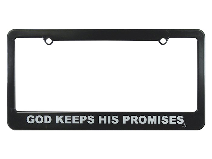 {=Auto Tag Frame-God Keeps His Promises-Black}