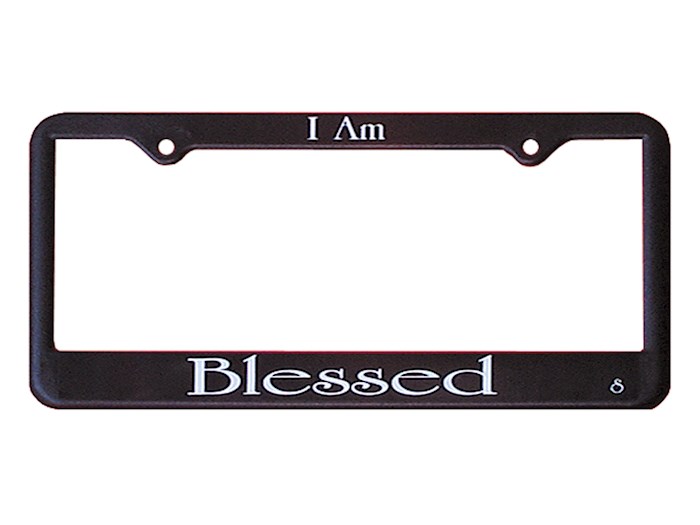 {=Auto Tag Frame-I Am Blessed-Black}