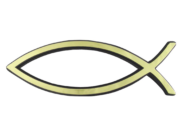 {=Auto Decal-3D Fish-Large (Gold) (Pack of 6)}