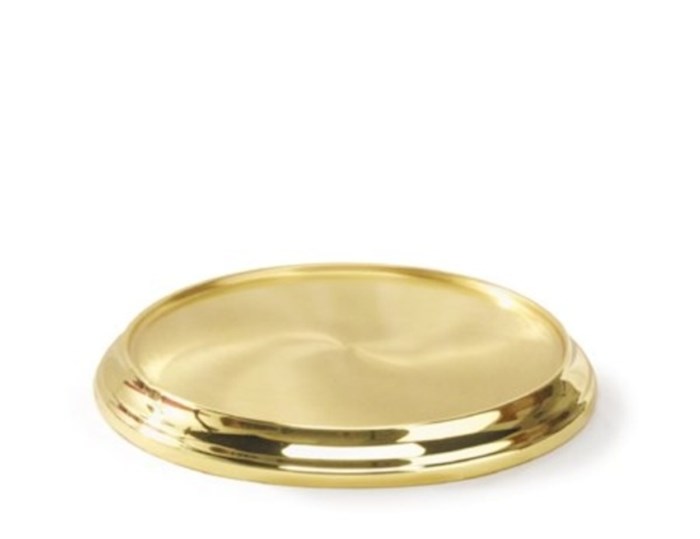 {=Communion-Solid Brass-Bread Plate Base-Stacking-8.25 (RW 407BR)}