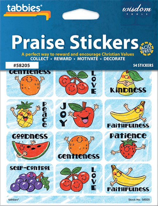 {=Praise Stickers-Fruit Of The Spirit w/Praise Chart (Pack of 54)}