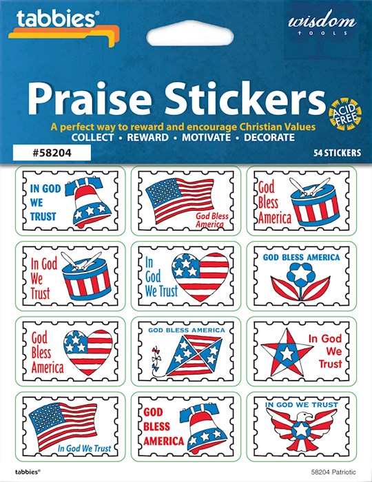 {=Praise Stickers-Patriotic w/Praise Chart (Pack of 54)}