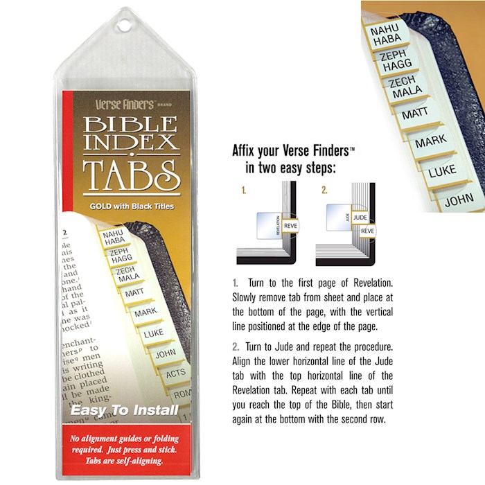 {=Bible Tab-Verse Finders-Horizontal-Thin Pack-Gold}