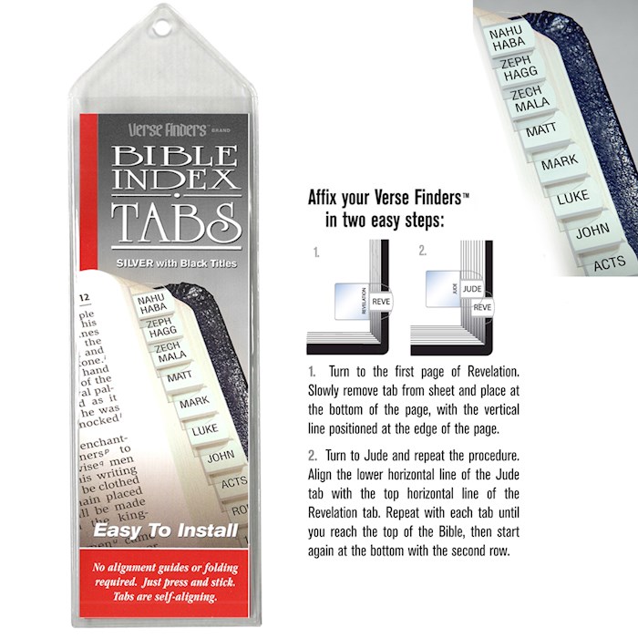 {=Bible Tab-Verse Finders-Horizontal-Thin Pack-Silver}