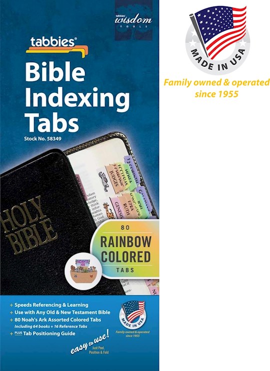 {=Bible Tab-Rainbow Noah's Ark Animals Old & New Testament}