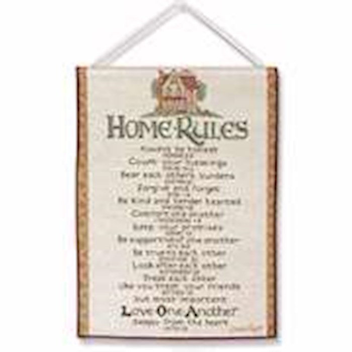 {=Bannerette-Home Rules (Tapestry) (13" x 18")}