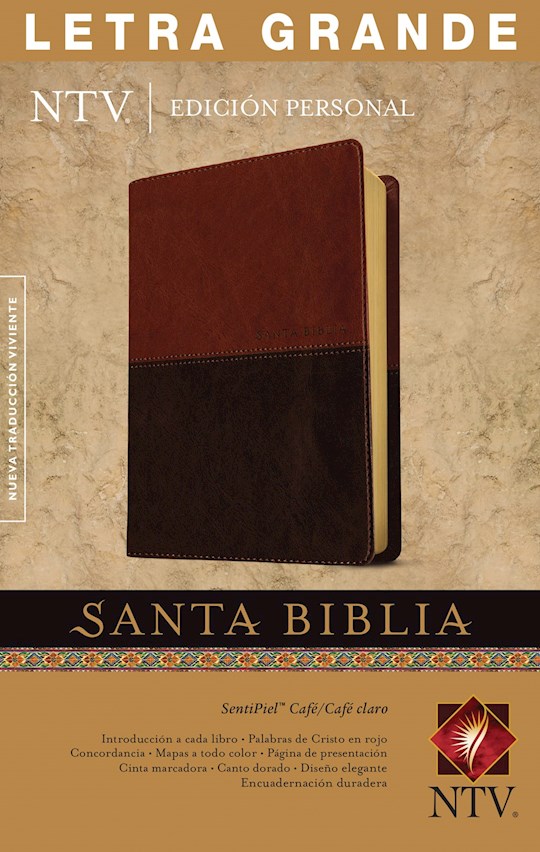 {=Span-NTV Personal Size Large Print Bible (Edicion Personal Letra Grande)-Brown/Tan TuTone}