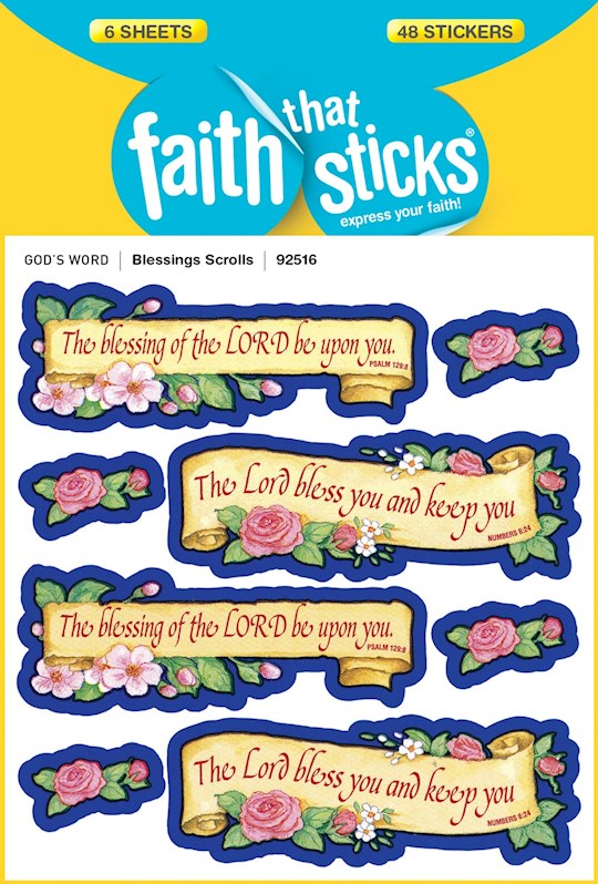 {=Sticker-Blessing Scrolls (6 Sheets) (Faith That Sticks)}